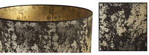 Závěsné svítidlo WERONA 2, 1x černé/zlaté textilní stínítko, (fi 45cm), G