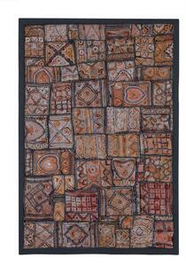 Unikátní tapiserie z Rajastanu, barevná, ruční vyšívání, 143x94cm (0A)