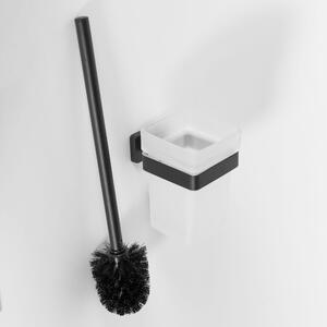 Rea příslušenství, kovový stojan na WC s kartáčem ERLO 05, černá matná, REA-80013
