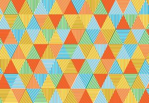 Fototapeta - Barevné trojúhelníky (152,5x104 cm)