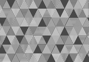 Fototapeta - Černé a bílé trojúhelníky (152,5x104 cm)