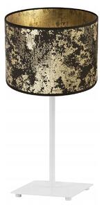 Stolní lampa WERONA 2, 1x černé/zlaté textilní stínítko, (výběr ze 4 barev konstrukce), G