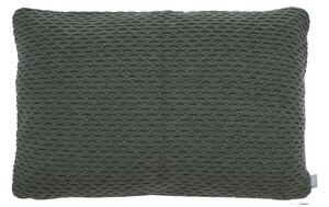 Zelený Béžový polštář ze směsi bavlny a vlny Södahl Wave Knit, 40 x 60 cm