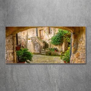 Moderní skleněný obraz z fotografie Italské uličky osh-104483708