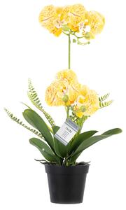 FLHF Dekorativní umělá rostlina Orchi žlutá