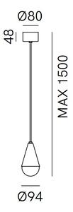 Il Fanale 289.01.FFT Dew, závěsné svítidlo v antické úpravě železo/čiré sklo 1xG9 max 5W, prům. 9,4cm