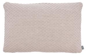 Béžový polštář ze směsi bavlny a vlny Södahl Wave Knit, 40 x 60 cm