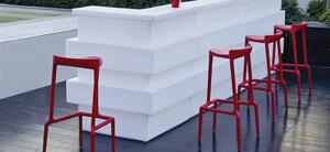 PEDRALI - Vysoká barová židle HAPPY 490 DS - červená