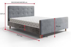 Čalouněná postel OSCAR, 90x200, itaka 10