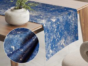 Biante Sametový běhoun na stůl Isabela IBL-005 Gold Design královsky modrá 20x120 cm