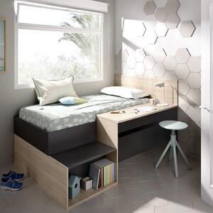 Aldo Multifunkční dětská postel s úložným prostorem, psacím stolem Mak II