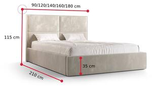 Čalouněná postel POLO, 120x200, monolith 15