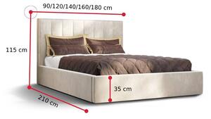 Čalouněná postel OTTO, 160x200, monolith 59