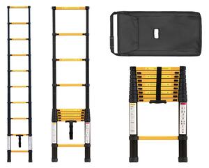 FISTAR PROFI teleskopický žebřík 1x10, výška 2,9 m, černo-žlutý