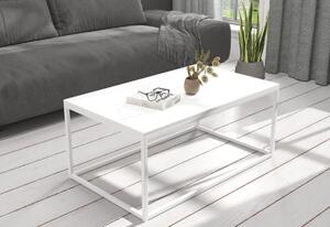 Konferenční stolek RISA, 100x43x60, zlatá/bílá