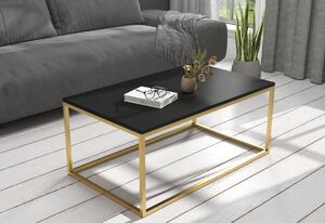 Konferenční stolek NARISA, 100x43x60, zlatá/černá