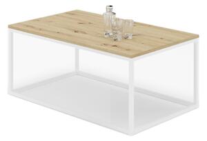 Konferenční stolek NARISA, 100x43x60, bílá/dub artisan
