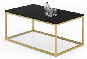 Konferenční stolek NARISA, 100x43x60, zlatá/černá