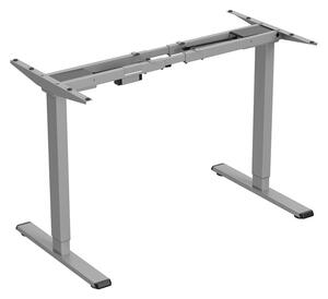 Elektricky výškově stavitelný rám stolu POWERTON – rozsah 500 mm, šedá, 100 kg