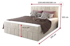 Čalouněná postel boxspring HAMAN, 120x200, monolith 37