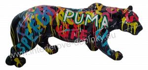 Socha Puma stojící graffiti