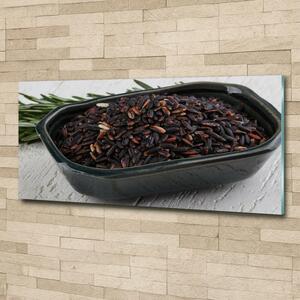 Fotoobraz skleněný na stěnu do obýváku Divoká rýže v misce osh-106402083