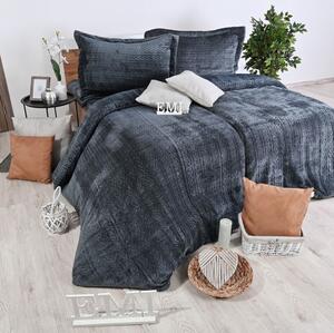 Povlečení z mikroplyše Banu šedé EMI, Standardní set jednolůžko obsahuje 1x 140x200 + 1x 70x90