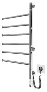 Elektr. otočný sušák na ručníky VEER 80W/230V 82,5x44,5 cm nerez/lesklý chrom