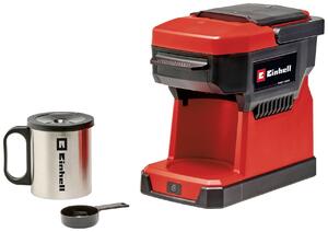 Einhell TE-CF 18 Li-Solo Power X-Change kávovar červená připraví šálků najednou=1 s funkcí filtrování kávy