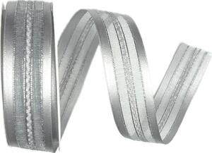 Stuha SILVER LINE stříbrná 25mm x 3m (8,-Kč/m)
