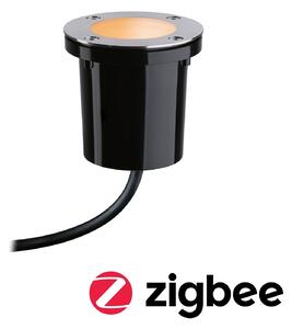 P 94588 Plug & Shine LED zemní svítidlo Smart Home Zigbee zlaté světlo spot neláká hmyz IP65 CCT 4,6W černá/ocel - PAULMANN