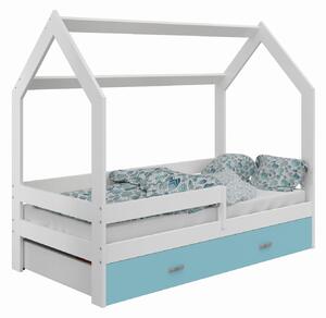 Dětská postel Domeček 160x80 D3 bílá s roštem