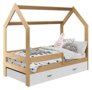 Dětská postel Domeček 160x80 D3 borovice s roštem