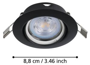 Eglo 901755 - SADA 3x LED Podhledové svítidlo FAVAZZINA 1xGU10/4W/230V černá