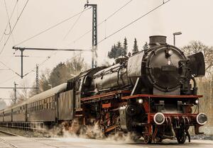Fototapeta - Parní lokomotiva (254x184 cm)