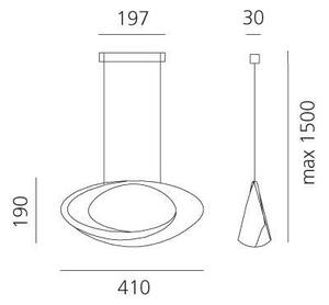 Artemide 1182010A - LED Stmívatelný lustr na lanku CABILDO LED/44W/230V 3000K