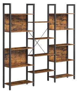 REGÁL, hnědá, černá, 158/166/24 cm Boxxx - Knihovny, Online Only