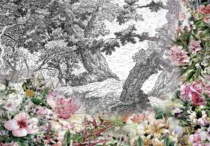 Fototapeta - Vintage Garden (254x184 cm)