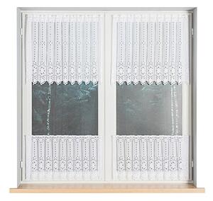 Dekorační metrážová vitrážová záclona VINCENT bílá výška 40 cm MyBestHome