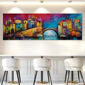 Obraz na plátně - Most dvou světů v Tarentinu FeelHappy.cz Velikost obrazu: 120 x 40 cm