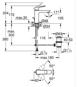 GROHE 1018320000 - Umyvadlová baterie DICE M lesklý chrom