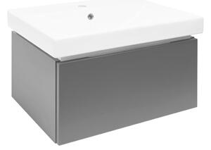 Koupelnová skříňka s umyvadlem SAT Feel 60x30x46 cm antracit mat SATFEEL60ANTU1