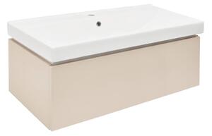 Koupelnová skříňka s umyvadlem SAT Feel 100x30x46 cm pískově béžová mat SATFEEL100BEU1