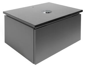 Koupelnová skříňka s kamennou krycí deskou SAT Feel 60x30x46 cm antracit mat SATFEEL60ANTTK