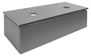 Koupelnová skříňka s kamennou deskou SAT Feel 120x30x46 cm antracit mat SATFEEL120ANTTK