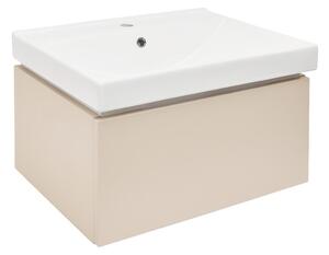 Koupelnová skříňka s umyvadlem SAT Feel 60x30x46 cm pískově béžová mat SATFEEL60BEU1