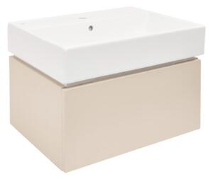 Koupelnová skříňka s umyvadlem SAT Feel 60x30x46 cm pískově béžová mat SATFEEL60BEU2
