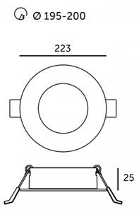 LED Podhledové svítidlo SIGARO LED/18W/230V 3000/4000/6500K pr. 22 cm bílá