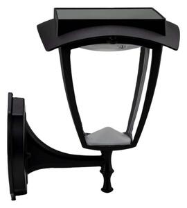 LED Solární nástěnná lampa LED/2W/3,7V 3000/6000K IP65 2200 mAh černá