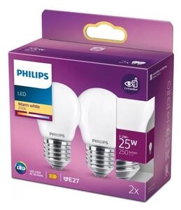 SADA 2x LED Žárovka Philips P45 E27/2,2W/230V 2700K